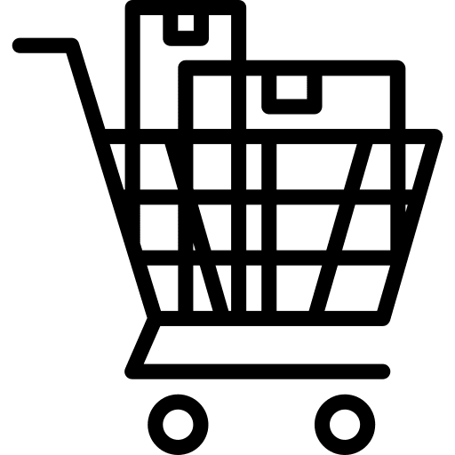 Shopping cart online shop online store commerce and shopping icon