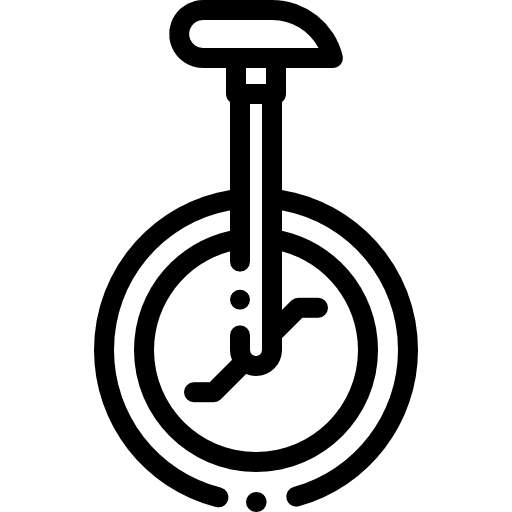 Unicycle transportation sports and competition unicycle icon