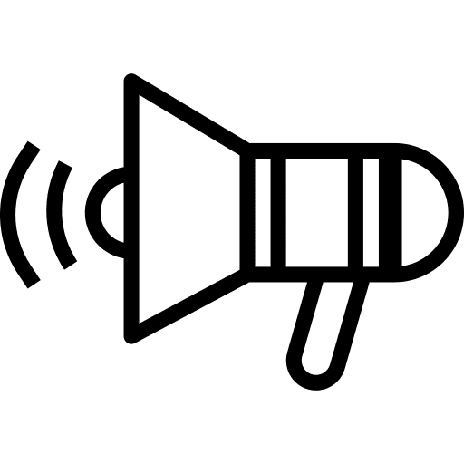 Megaphone loudspeaker communications shout icon