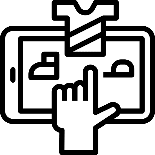 Online shop clothes commerce and shopping smartphone icon