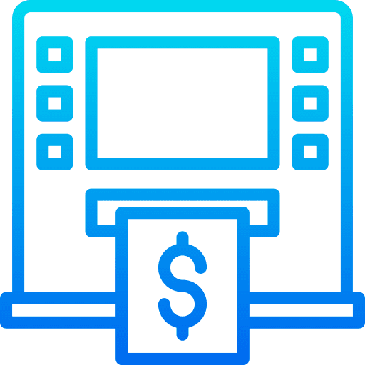 Atm business and finance technology cash point icon