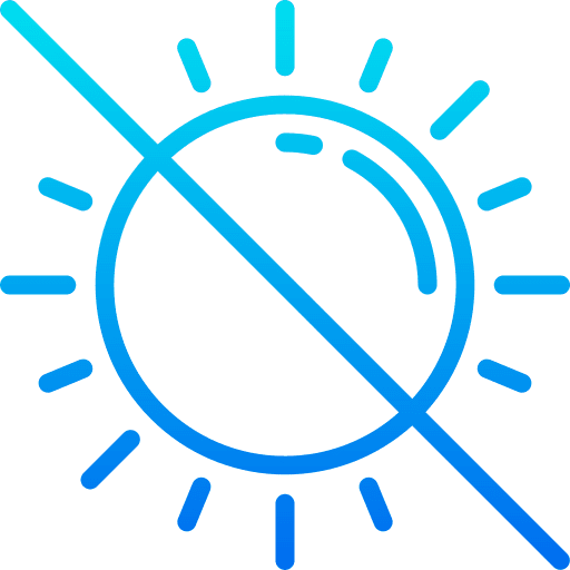 Sunlight sunrays sunny cleared icon