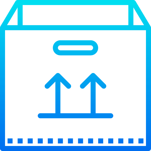 Blank items product shipping and delivery icon