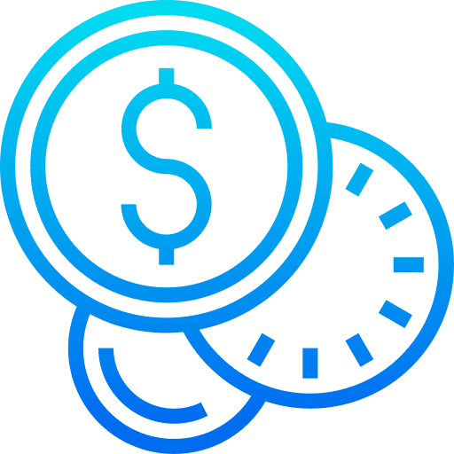 Dollars commerce and shopping business cash icon