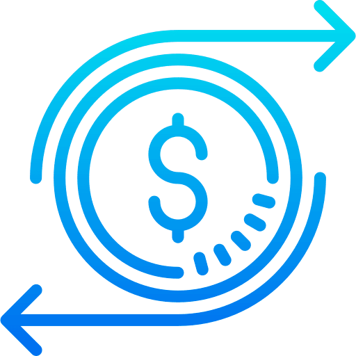 Exchange dollar symbol arrows money icon