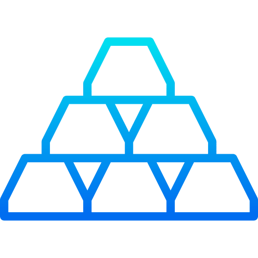 Gold ingot business and finance luxury gold icon