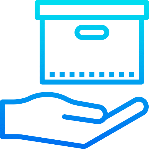 Sell purchase shipping and delivery hands and gestures icon