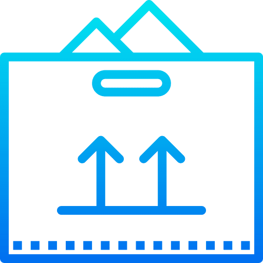 Cardboard box business cardboard box commerce and shopping icon