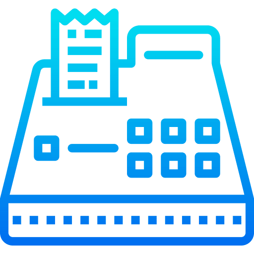 Cash register commerce and shopping entertainment purchase icon