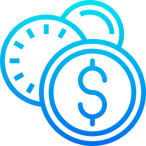 Coins finance notes banking icon