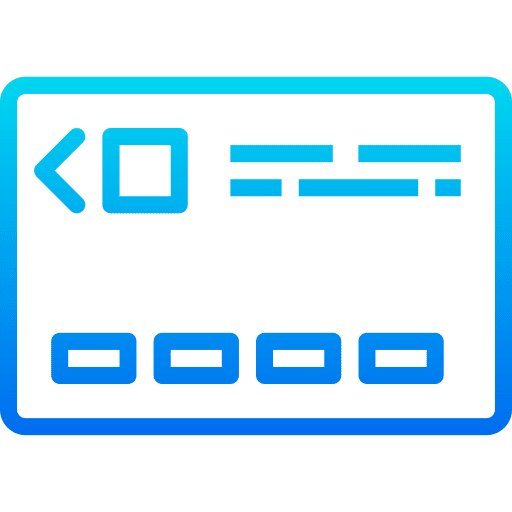 Debit card pay credit card business and finance icon