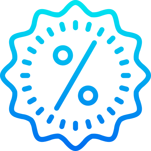 Discount sales business and finance percentage icon
