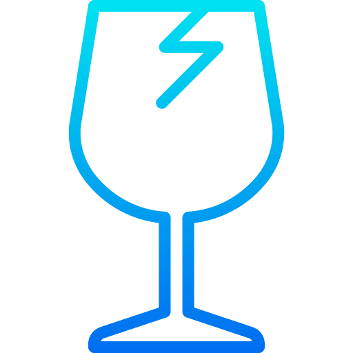 Fragile shipping and delivery glass fragile icon