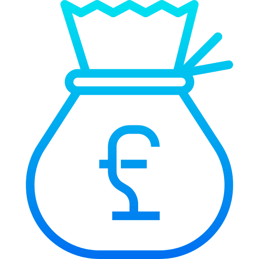 Money bag pound money commerce icon