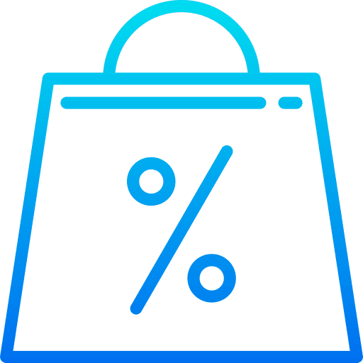Shopping bag marketing buy sell icon