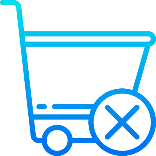 Shopping cart store delete market icon