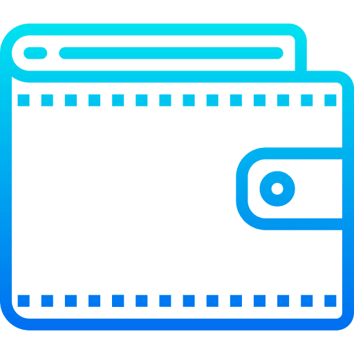 Wallet billfold commerce and shopping business and finance icon