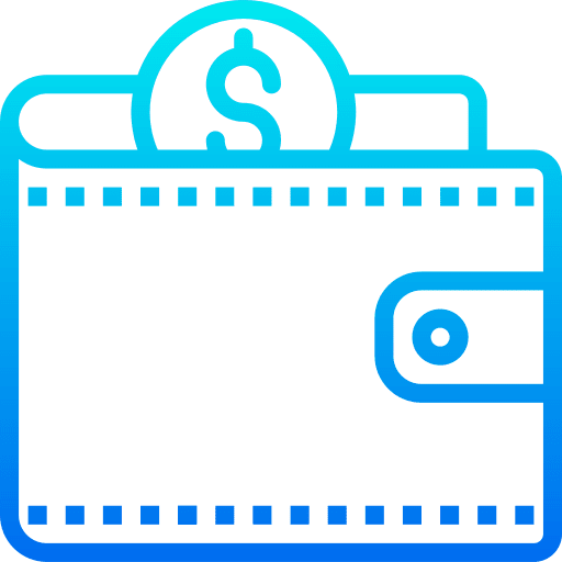 Wallet business and finance coin banking icon