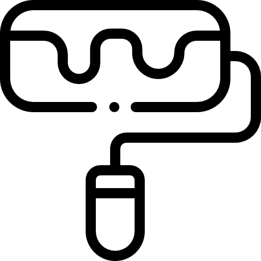 Paint roller paint improvement paint roller icon