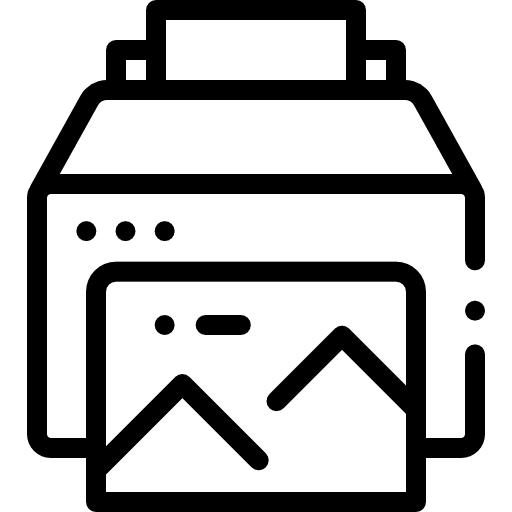 Printing printer tools and utensils office material icon