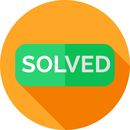 Solved problem solved support problem icon