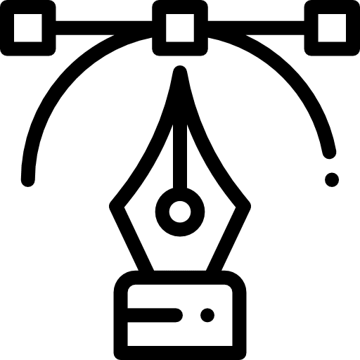 Vector interface graphic design pen icon