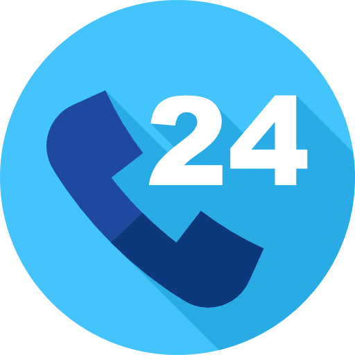 24 hours support symbols auricular support icon