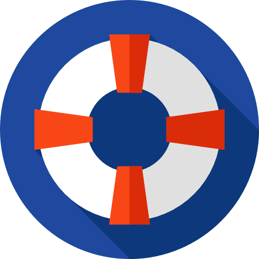 Support floating lifebuoy lifeguard icon