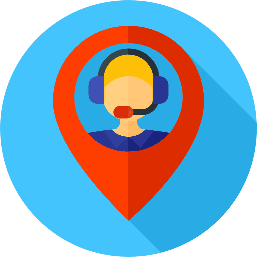 Support location pin user customer service icon