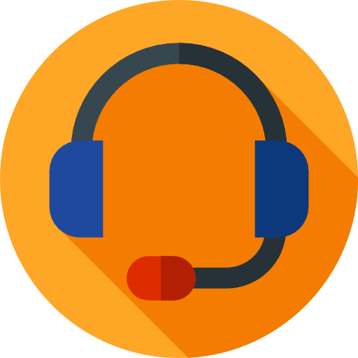 Headphones call support technology icon