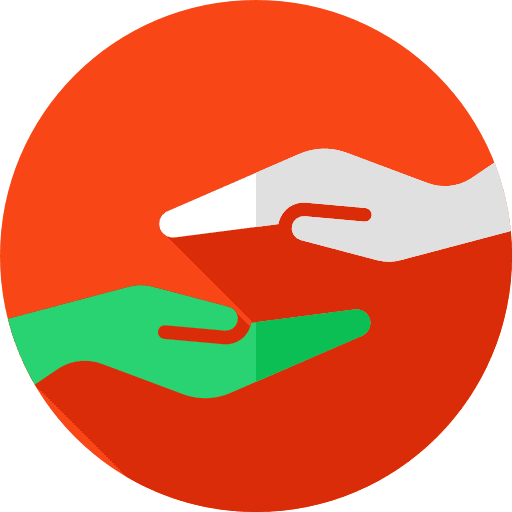 Help support donation hands and gestures icon