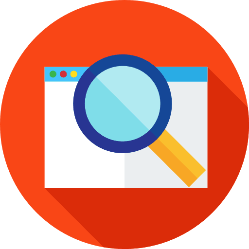 Search loupe magnifying glass browser icon