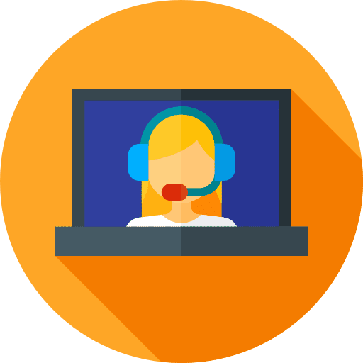 Video chat computer videoconference headphones icon