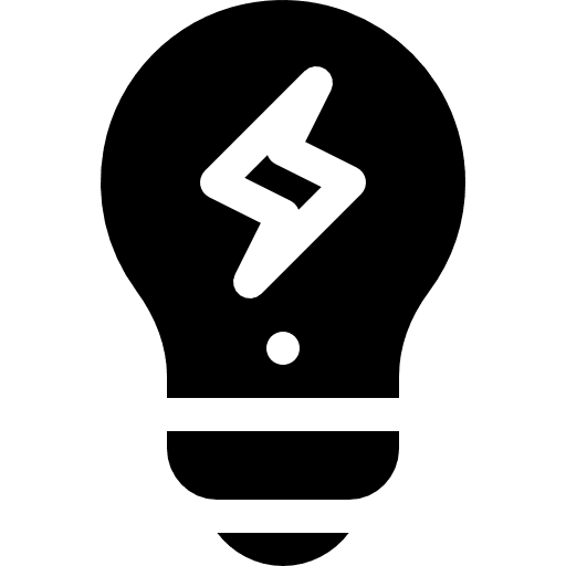 Creativity inspiration electronics light bulb icon