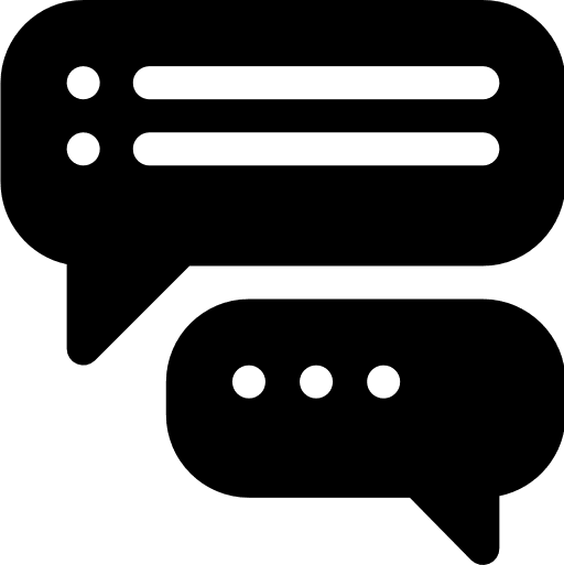 Conversation interface comment dialog icon