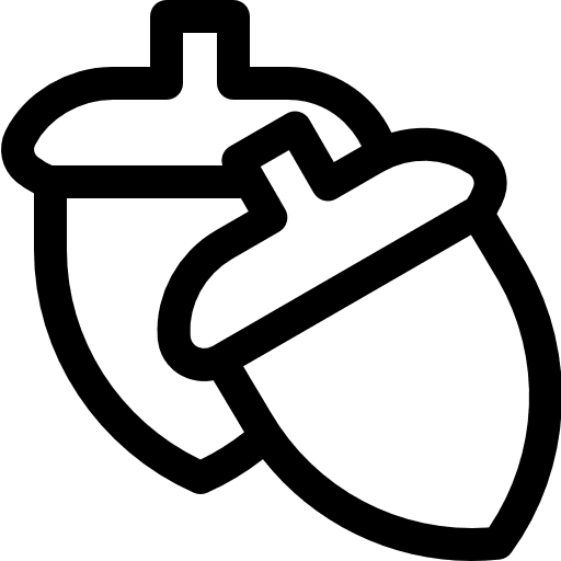 Acorn acorn healthy food food and restaurant icon