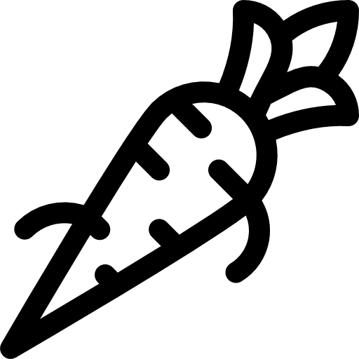 Carrot food and restaurant farming and gardening food icon