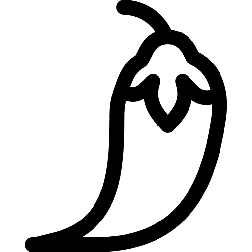 Chili chili pepper organic food and restaurant icon