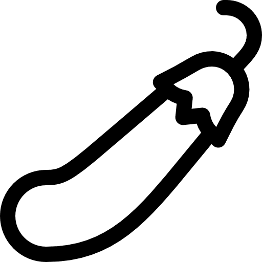 Eggplant vegetarian food and restaurant healthy food icon