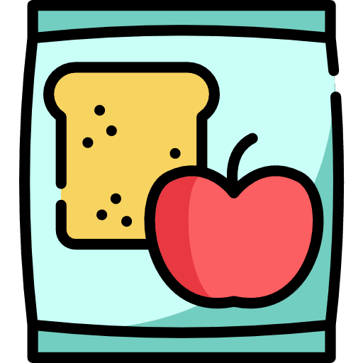 Snack bag school apple icon