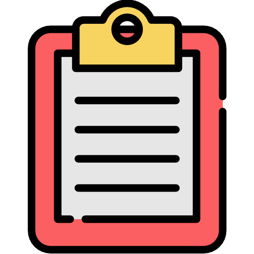 Clipboard files and folders verified business icon