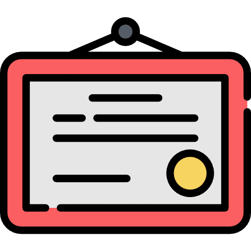 Diploma certificate qualification diploma icon