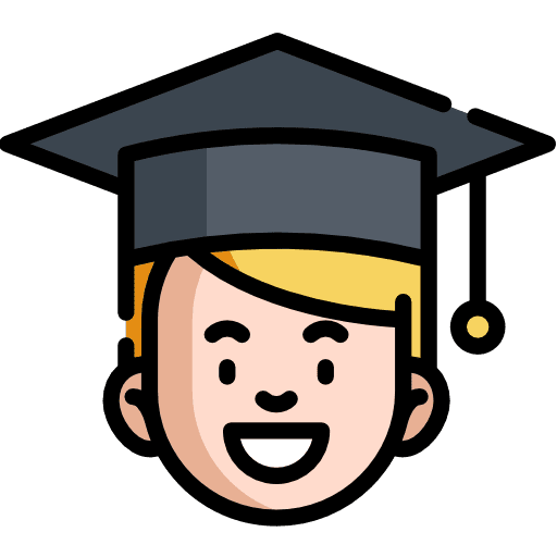 Graduate student education graduation icon