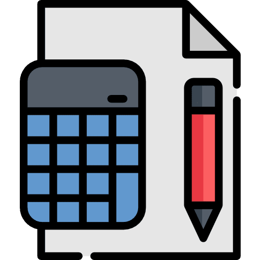 Maths calculator economy paper icon