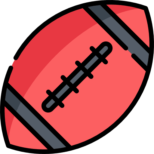 Rugby subjects american football equipment icon