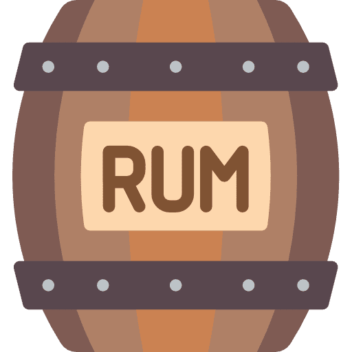 Rum food bottle alcoholic drink icon