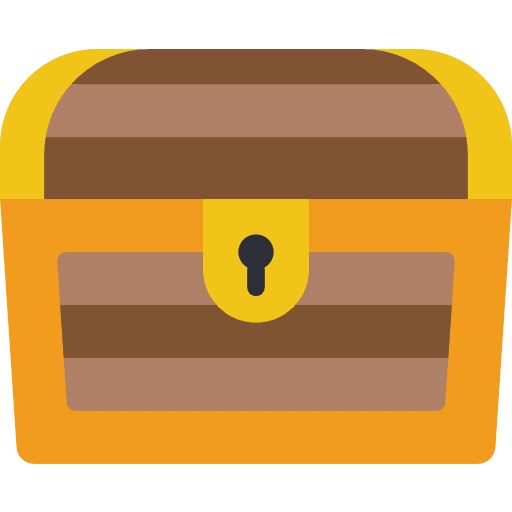 Treasure pirate treasure chest gold icon