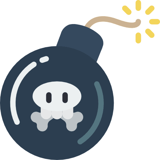 Bomb weapons terrorism detonation icon