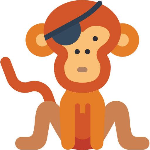 Monkey primate mammal wildlife icon
