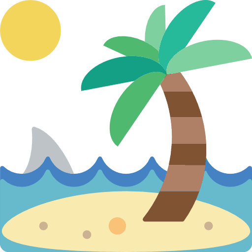 Palm tree nature island oasis icon